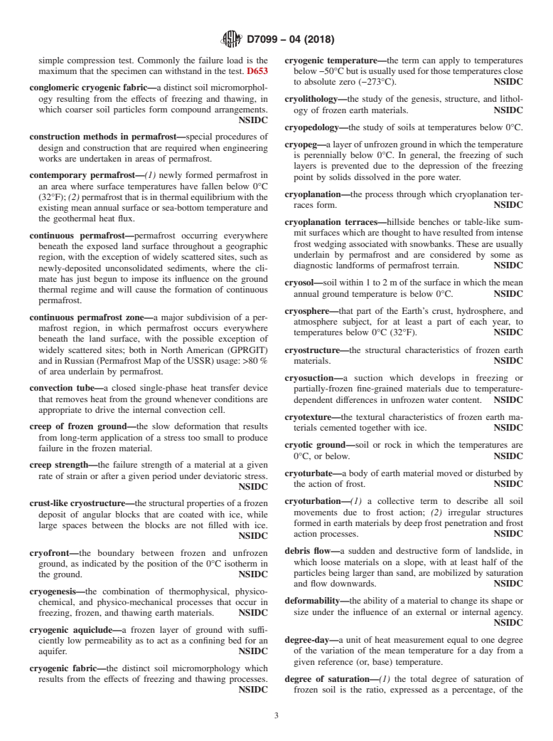 ASTM D7099-04(2018) - Standard Terminology Relating to Frozen Soil and Rock