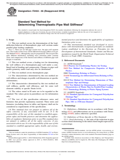 ASTM F2433-05(2018) ASTM F2433-05(2018) - Standard Test Method for Determining Thermoplastic Pipe Wall Stiffness - Page 1 preview