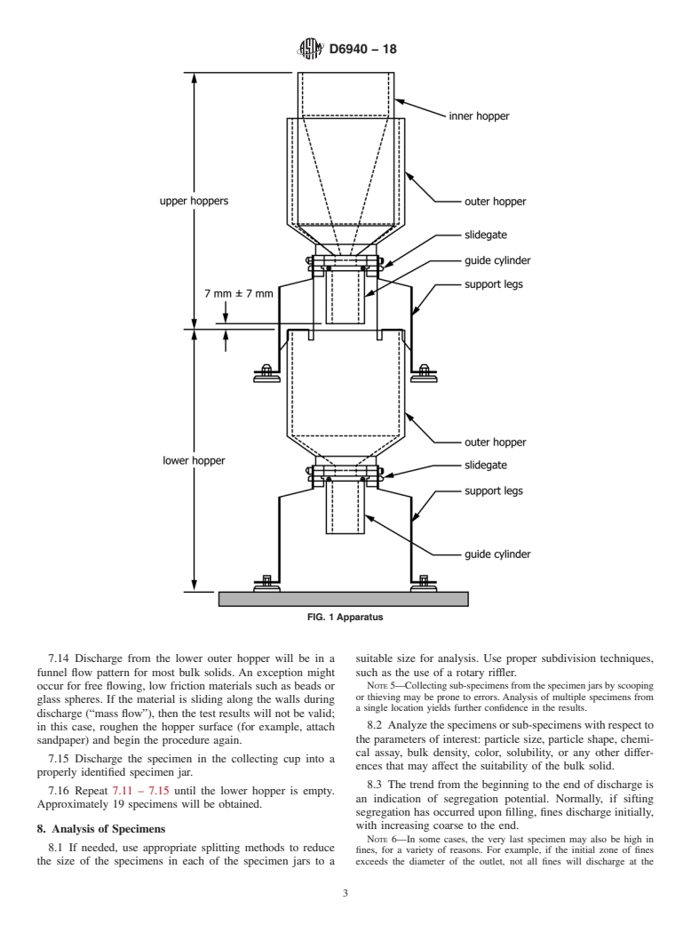 ASTM D6940-18 - Standard Practice for Measuring Sifting Segregation Tendencies of Bulk Solids