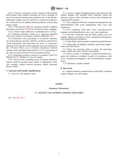 ASTM D8012-18 ASTM D8012-18 - Standard Practice for Reclamation of Scrap and Waste Asphalt Shingles to Produce Reclaimed Asphalt Shingles (RAS) for Use in Transportation Applications - Page 3 preview