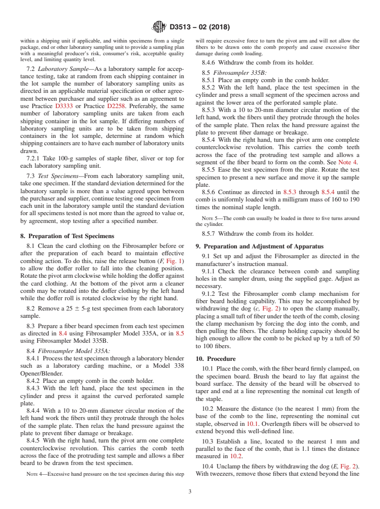 ASTM D3513-02(2018) - Standard Test Method for  Overlength Fiber Content of Manufactured Staple Fiber