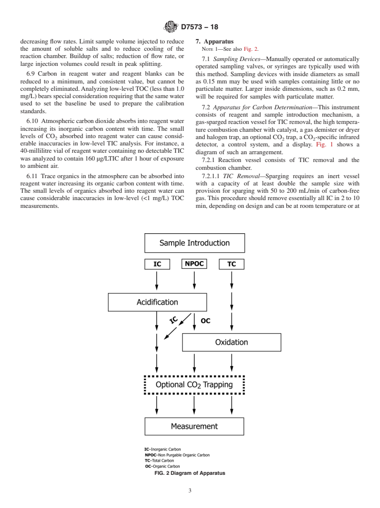 ASTM D7573-18 - Standard Test Method for  Total Carbon and Organic Carbon in Water by High Temperature   Catalytic Combustion and Infrared Detection