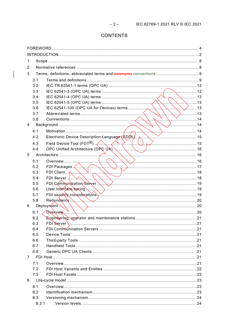IEC 62769-1:2021 IEC 62769-1:2021 RLV - Field Device Integration (FDI) - Part 1: Overview
Released:2/5/2021
Isbn:9782832293850 - Page 4 preview