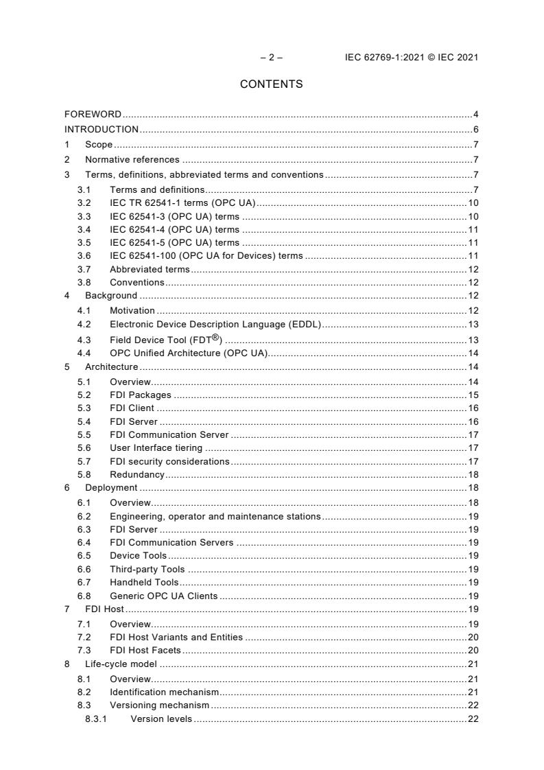 IEC 62769-1:2021 IEC 62769-1:2021 - Field Device Integration (FDI) - Part 1: Overview - Page 4 preview