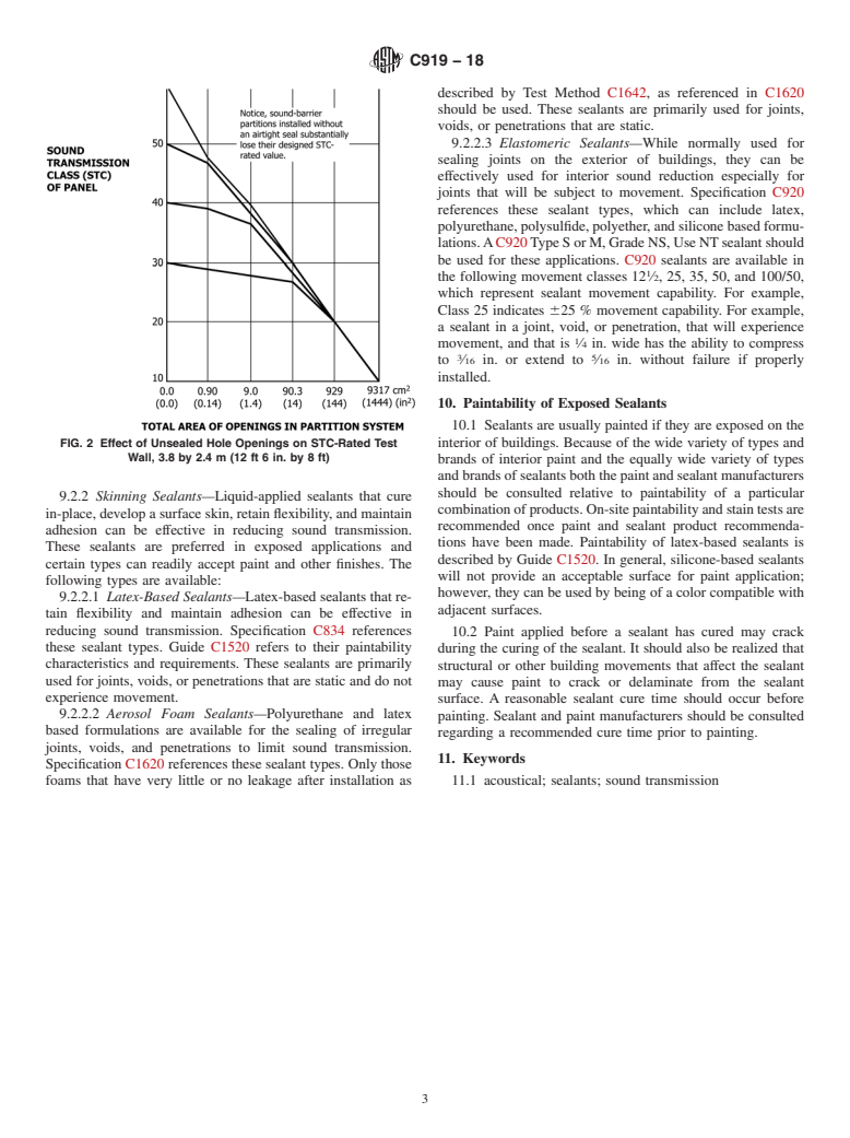 ASTM C919-18 - Standard Practice for  Use of Sealants in Acoustical Applications