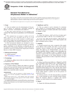 ASTM D1488-00(2018) ASTM D1488-00(2018) - Standard Test Method for Amylaceous Matter in Adhesives - Page 1 preview