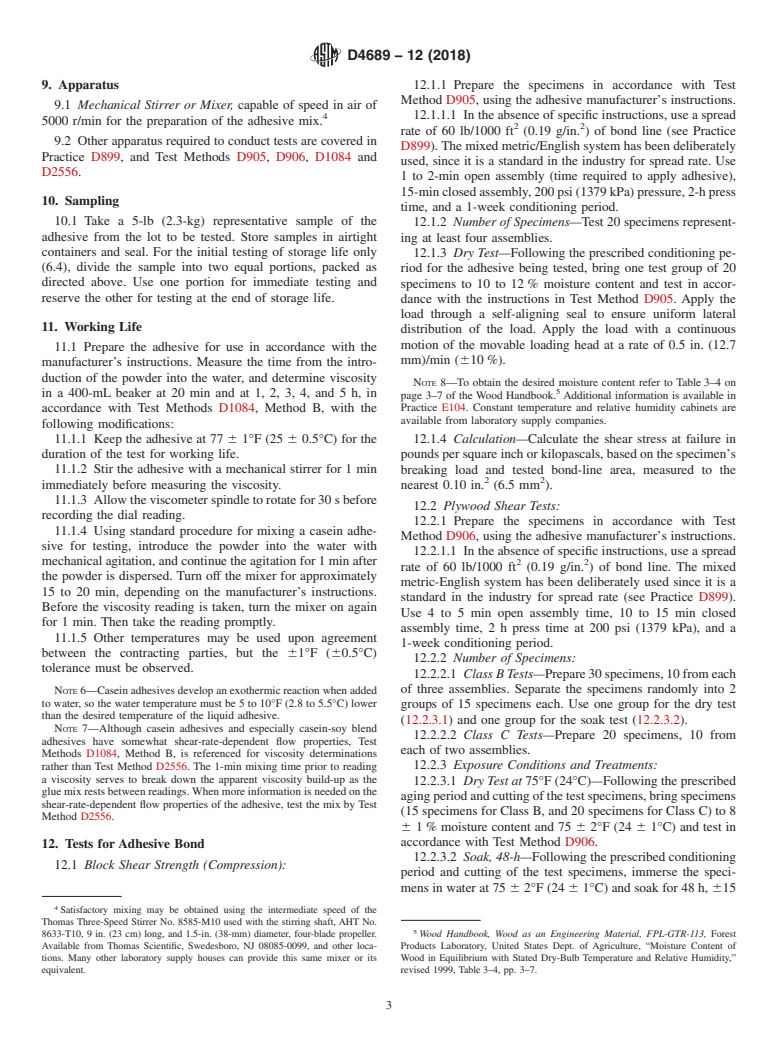 ASTM D4689-12(2018) - Standard Specification for Adhesive, Casein-Type