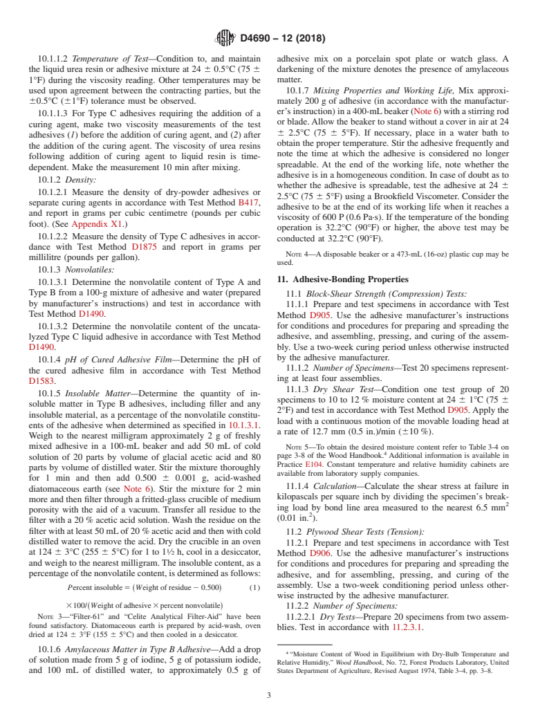 ASTM D4690-12(2018) - Standard Specification for Urea-Formaldehyde Resin Adhesives