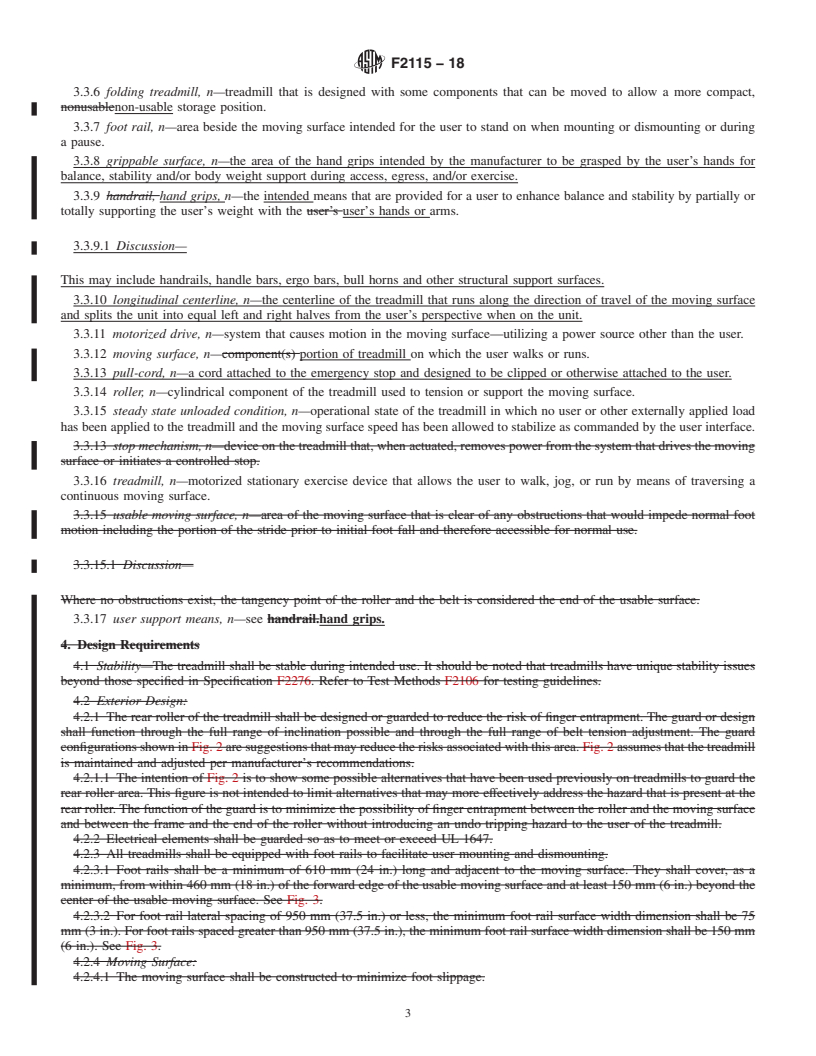 REDLINE ASTM F2115-18 - Standard Specification for Motorized Treadmills