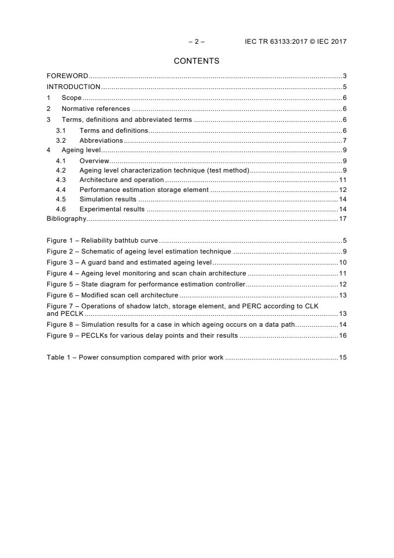 IEC TR 63133:2017 IEC TR 63133:2017 - Semiconductor devices - Scan based ageing level estimation for semiconductor devices - Page 4 preview