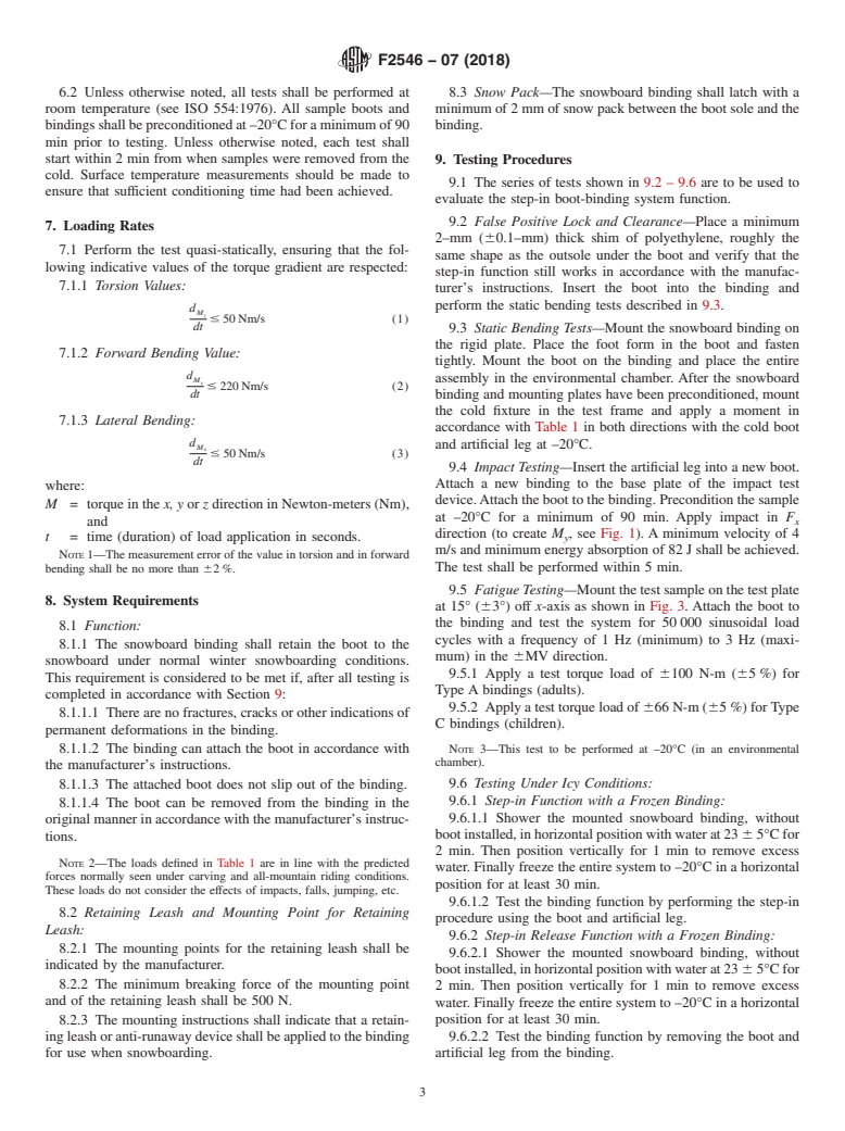 ASTM F2546-07(2018) - Standard Test Method for  Snowboard Step-in Bindings