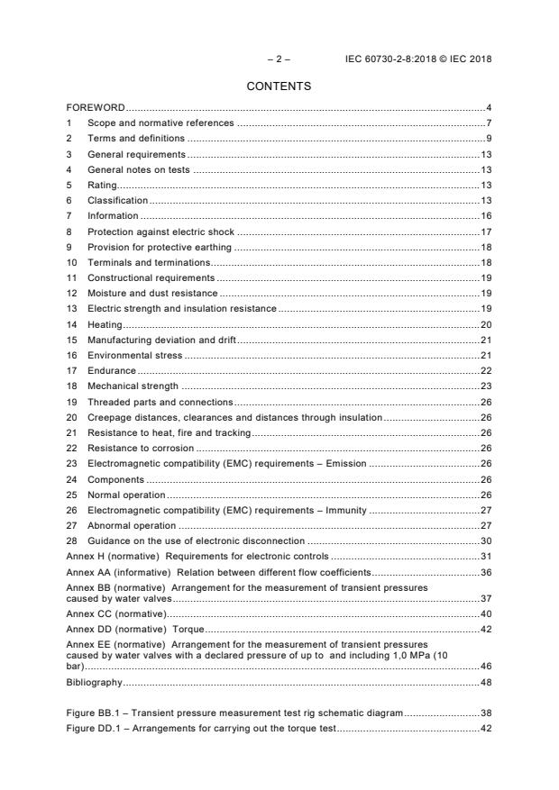 IEC 60730-2-8:2018 IEC 60730-2-8:2018 - Automatic electrical controls - Part 2-8: Particular requirements for electrically operated water valves, including mechanical requirements - Page 4 preview