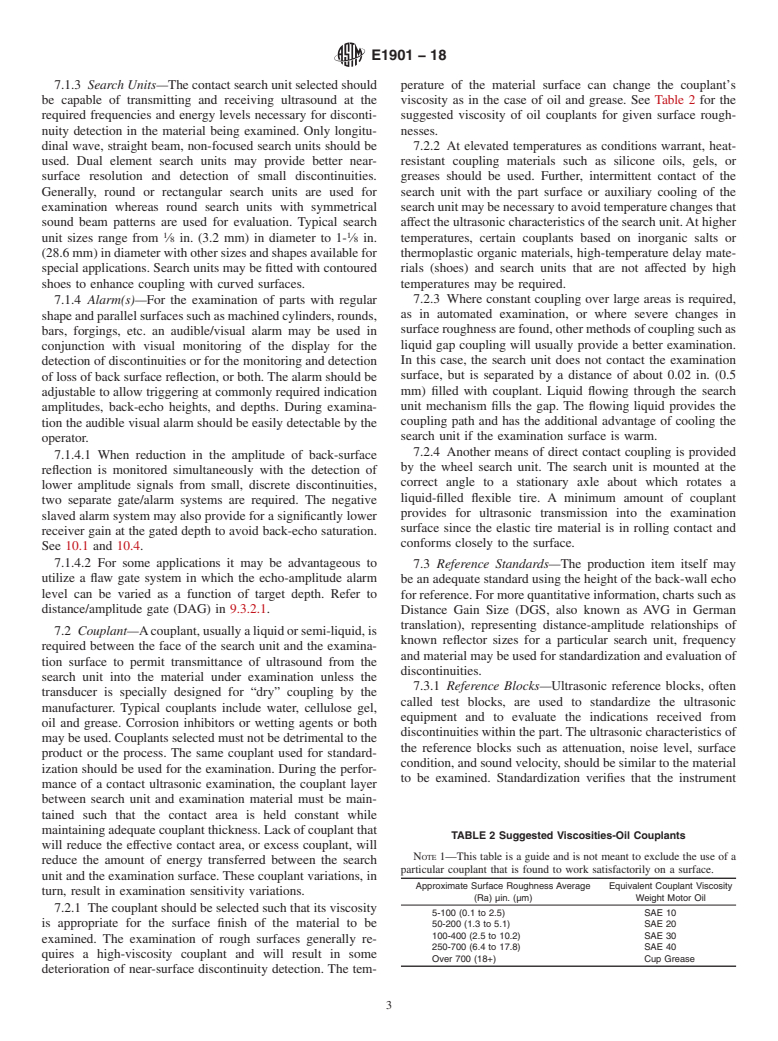 ASTM E1901-18 - Standard Guide for  Detection and Evaluation of Discontinuities by Contact Pulse-Echo  Straight-Beam Ultrasonic Methods