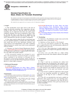 ASTM A424/A424M-18 ASTM A424/A424M-18 - Standard Specification for Steel, Sheet, for Porcelain Enameling - Page 1 preview