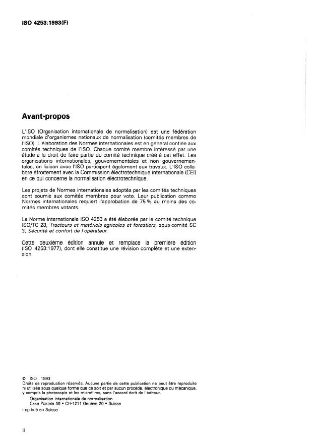 ISO 4253:1993 ISO 4253:1993 - Tracteurs agricoles -- Poste de conduite pour conducteur assis -- Dimensions - Page 2 preview