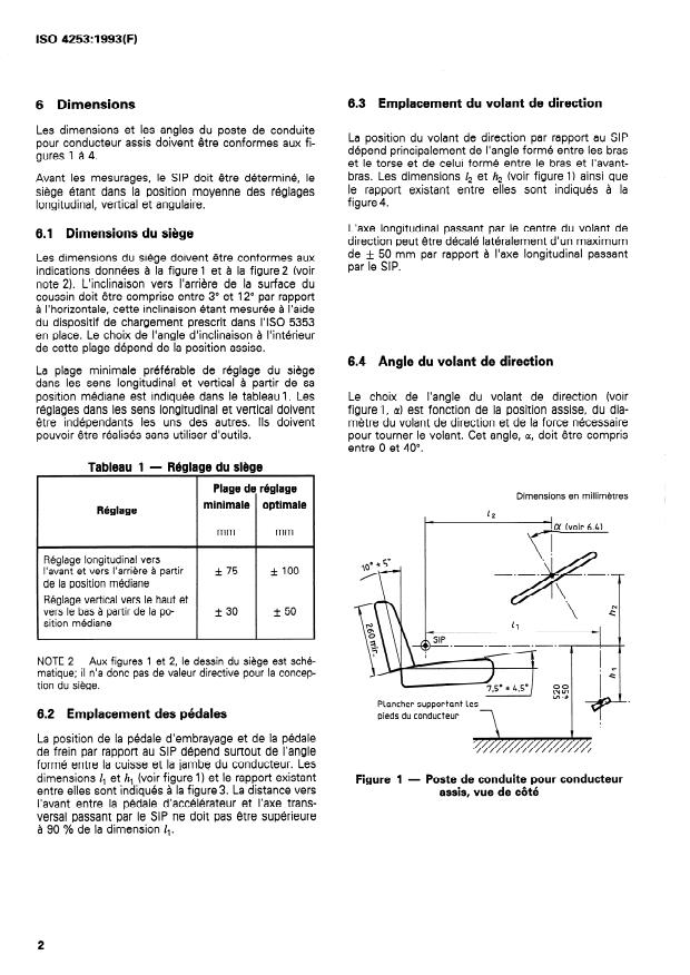 ISO 4253:1993 ISO 4253:1993 - Tracteurs agricoles -- Poste de conduite pour conducteur assis -- Dimensions - Page 4 preview