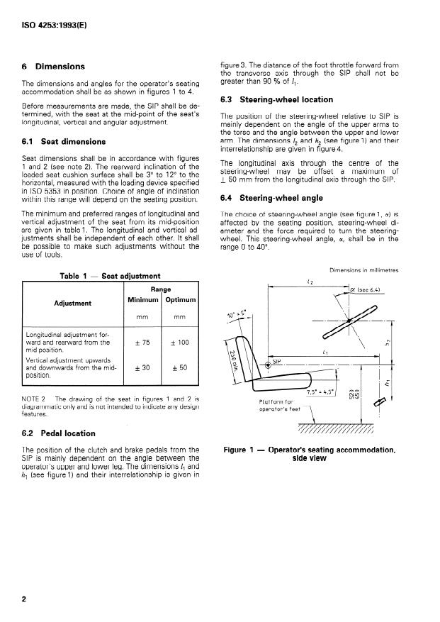 ISO 4253:1993 ISO 4253:1993 - Agricultural tractors -- Operator's seating accommodation -- Dimensions - Page 4 preview