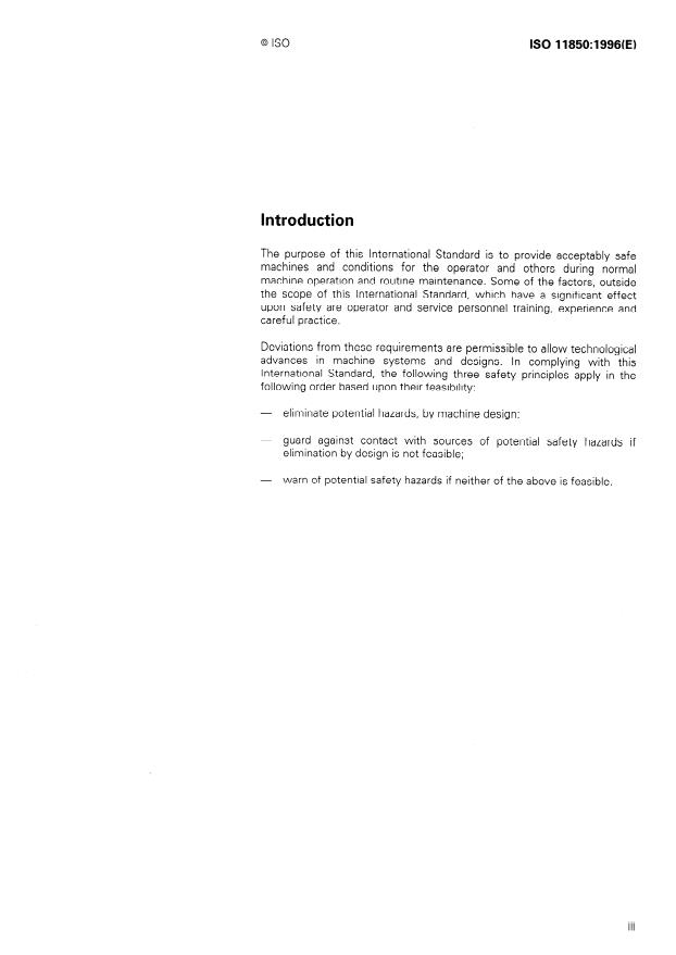ISO 11850:1996 - Machinery for forestry -- Self-propelled machinery -- Safety