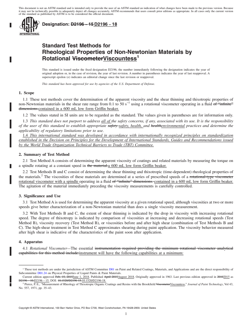 REDLINE ASTM D2196-18 - Standard Test Methods for Rheological Properties of Non-Newtonian Materials by Rotational  Viscountess