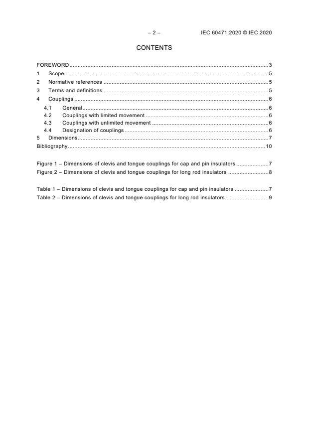 IEC 60471:2020 IEC 60471:2020 - Clevis and tongue couplings of string insulator units - Dimensions - Page 4 preview
