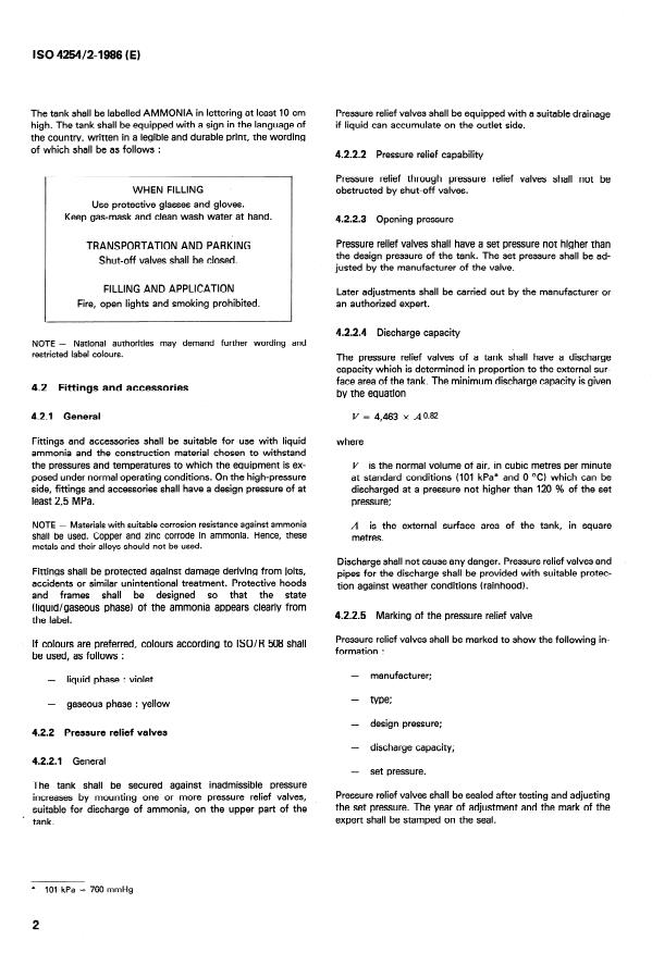 ISO 4254-2:1986 ISO 4254-2:1986 - Tractors and machinery for agriculture and forestry -- Technical means for providing safety - Page 4 preview
