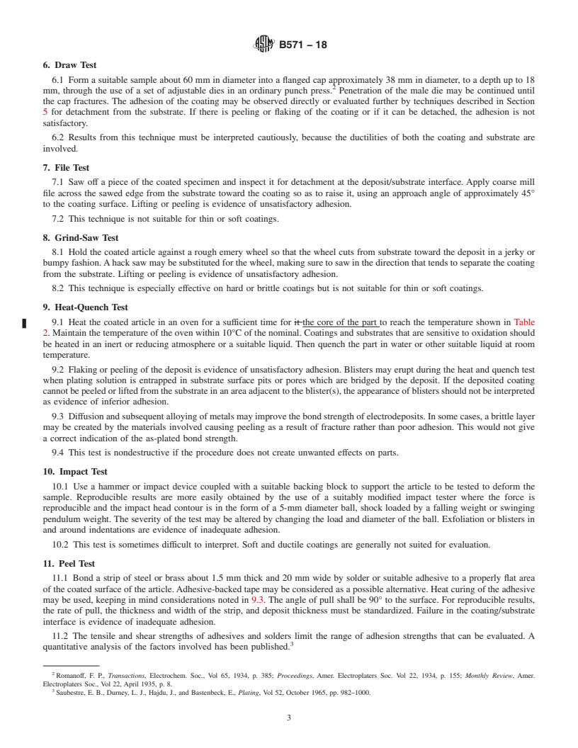 REDLINE ASTM B571-18 - Standard Practice for  Qualitative Adhesion Testing of Metallic Coatings