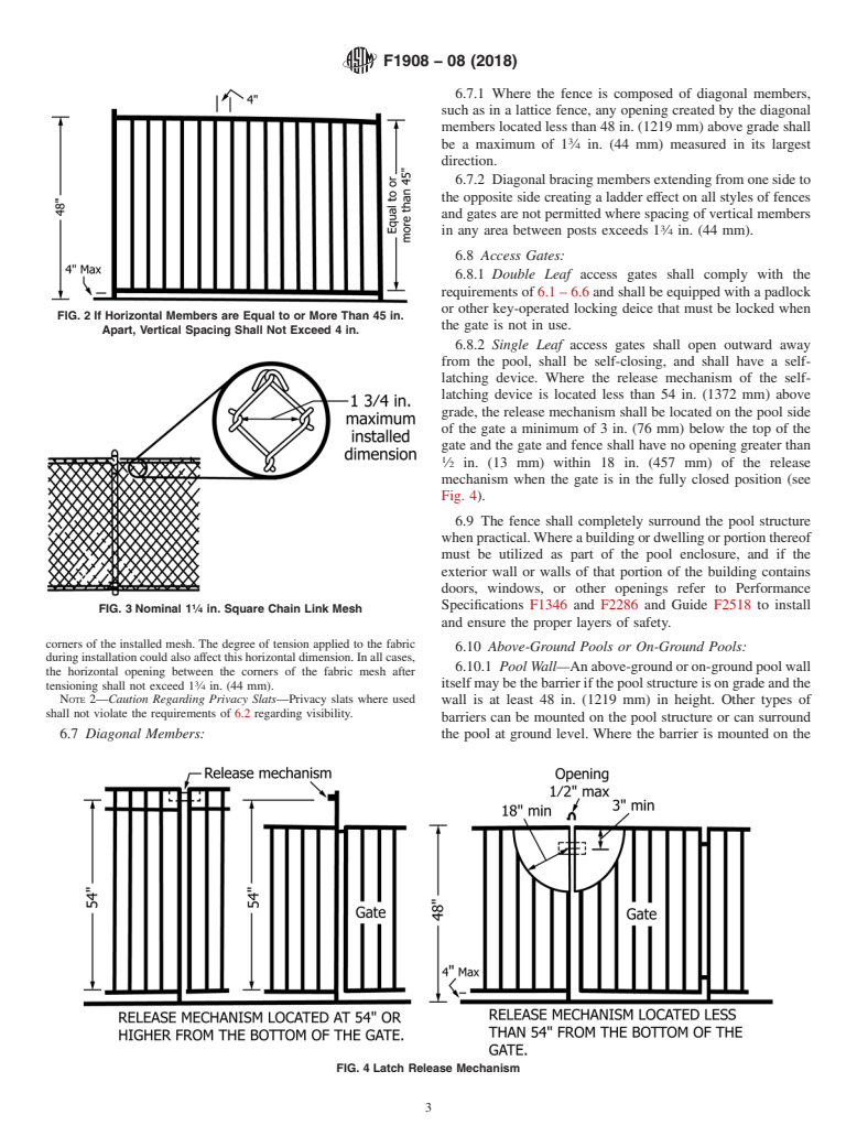 ASTM F1908-08(2018) - Standard Guide for Fences for Residential Outdoor Swimming Pools, Hot Tubs, and  Spas