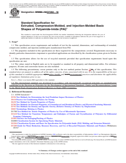 ASTM D7292-18 REDLINE ASTM D7292-18 - Standard Specification for Extruded, Compression-Molded, and Injection-Molded Basic Shapes of Polyamide-Imide (PAI) - Page 1 preview