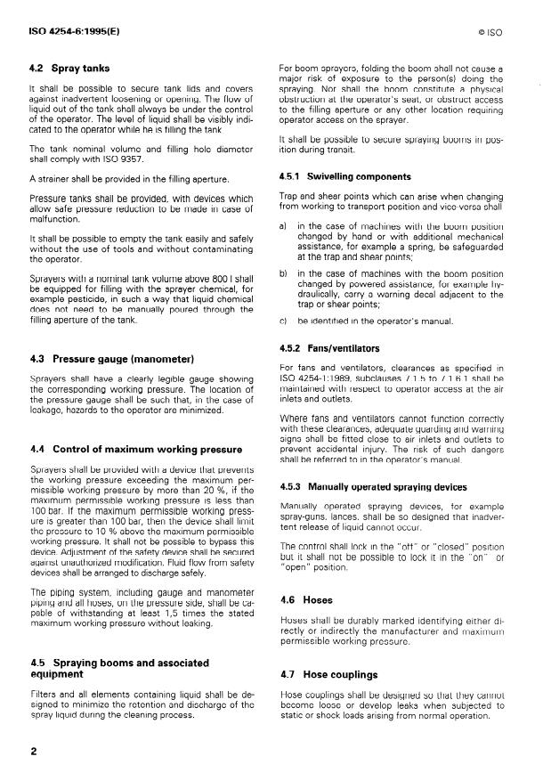 ISO 4254-6:1995 ISO 4254-6:1995 - Tractors and machinery for agriculture and forestry -- Technical means for ensuring safety - Page 4 preview