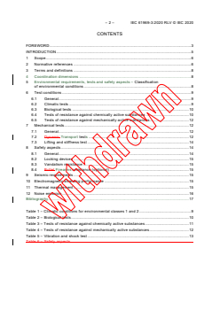 IEC 61969-3:2020 RLV - Mechanical structures for electrical and electronic equipment - Outdoor enclosures - Part 3: Environmental requirements, tests and safety aspects
Released:6/8/2020
Isbn:9782832285084 - Page 4 preview