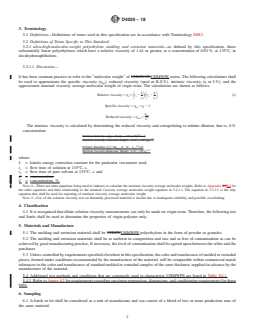 ASTM D4020-18 REDLINE ASTM D4020-18 - Standard Specification for Ultra-High-Molecular-Weight Polyethylene Molding and Extrusion Materials - Page 2 preview