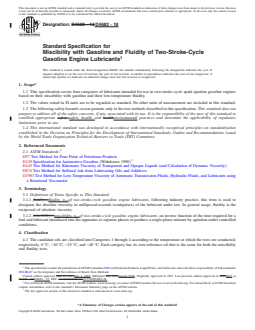 ASTM D4682-18 REDLINE ASTM D4682-18 - Standard Specification for Miscibility with Gasoline and Fluidity of Two-Stroke-Cycle Gasoline Engine Lubricants - Page 1 preview
