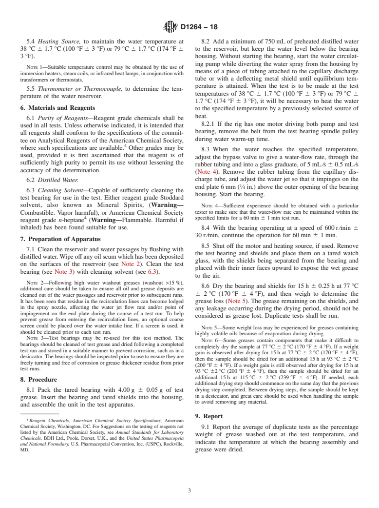 ASTM D1264-18 - Standard Test Method for Determining the Water Washout Characteristics of Lubricating   Greases