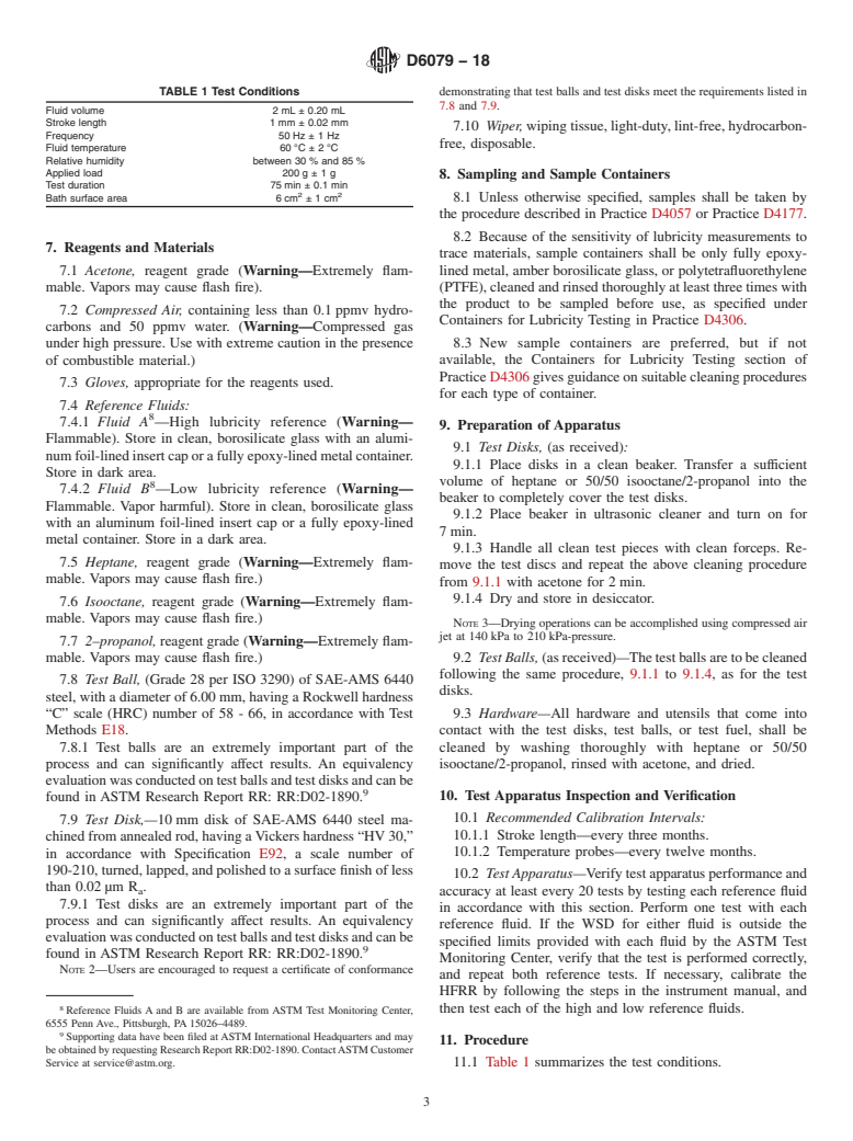 ASTM D6079-18 - Standard Test Method for  Evaluating Lubricity of Diesel Fuels by the High-Frequency   Reciprocating Rig (HFRR)