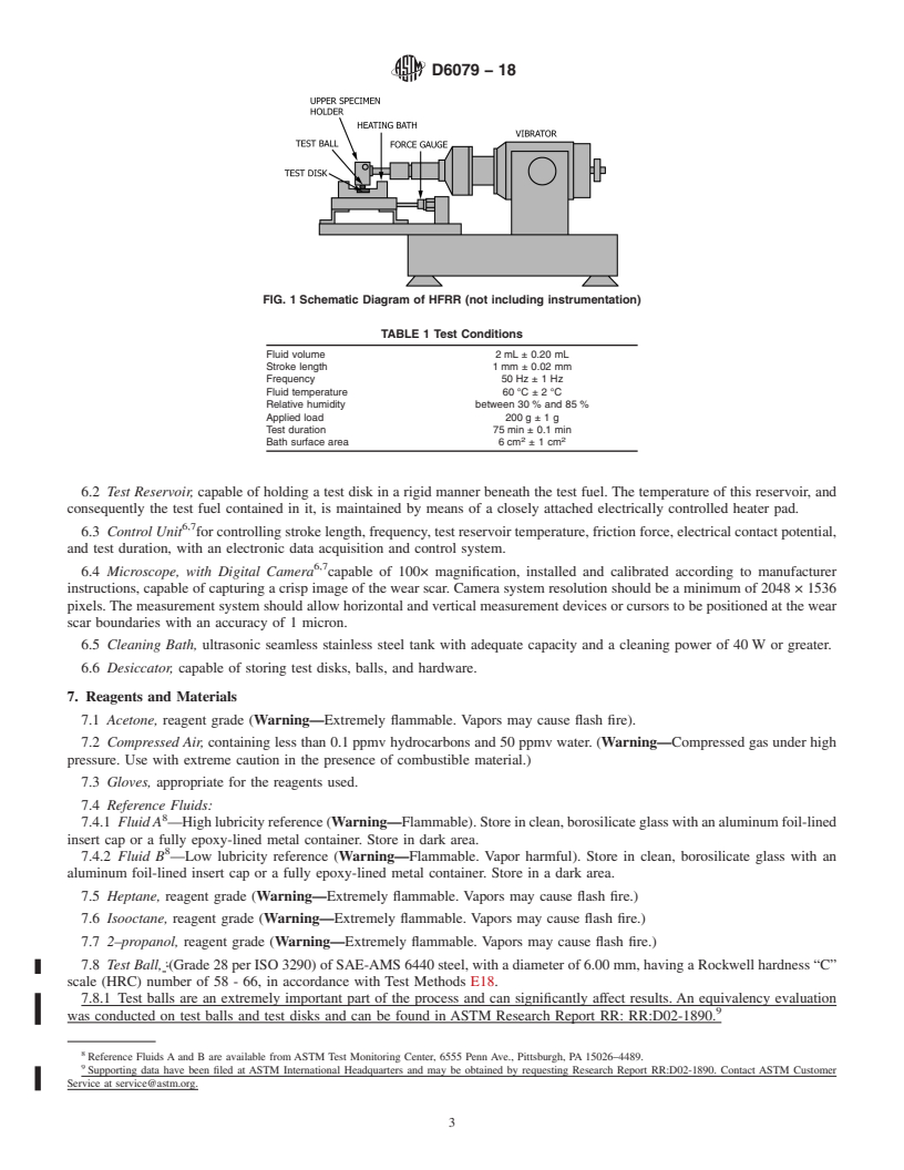 REDLINE ASTM D6079-18 - Standard Test Method for  Evaluating Lubricity of Diesel Fuels by the High-Frequency   Reciprocating Rig (HFRR)