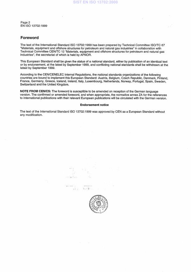 EN ISO 13702:1999 EN ISO 13702:2000 - Page 4 preview