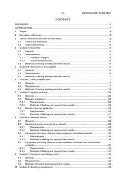 IEC 63154:2021 - Maritime navigation and radiocommunication equipment and systems - Cybersecurity - General requirements, methods of testing and required test results - Page 4 preview
