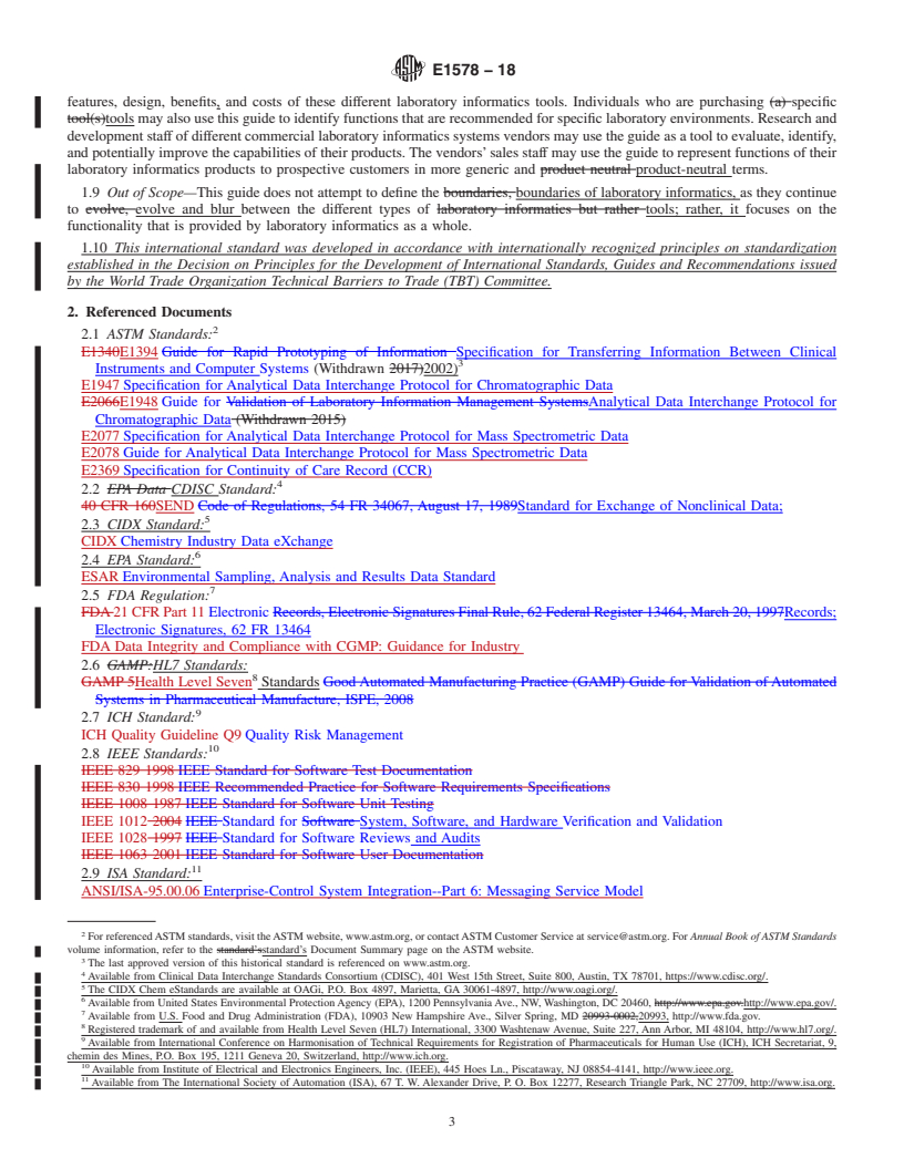 REDLINE ASTM E1578-18 - Standard Guide for Laboratory Informatics