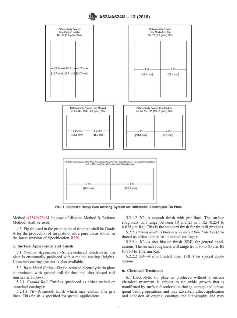 ASTM A624/A624M-13(2018) - Standard Specification for  Tin Mill Products, Electrolytic Tin Plate, Single Reduced