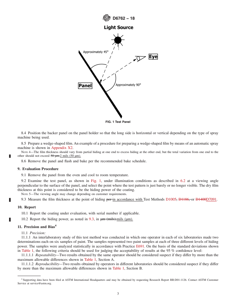 REDLINE ASTM D6762-18 - Standard Test Method for Determining the Hiding Power of Paint by Visual Evaluation  of Spray    Applied Coatings