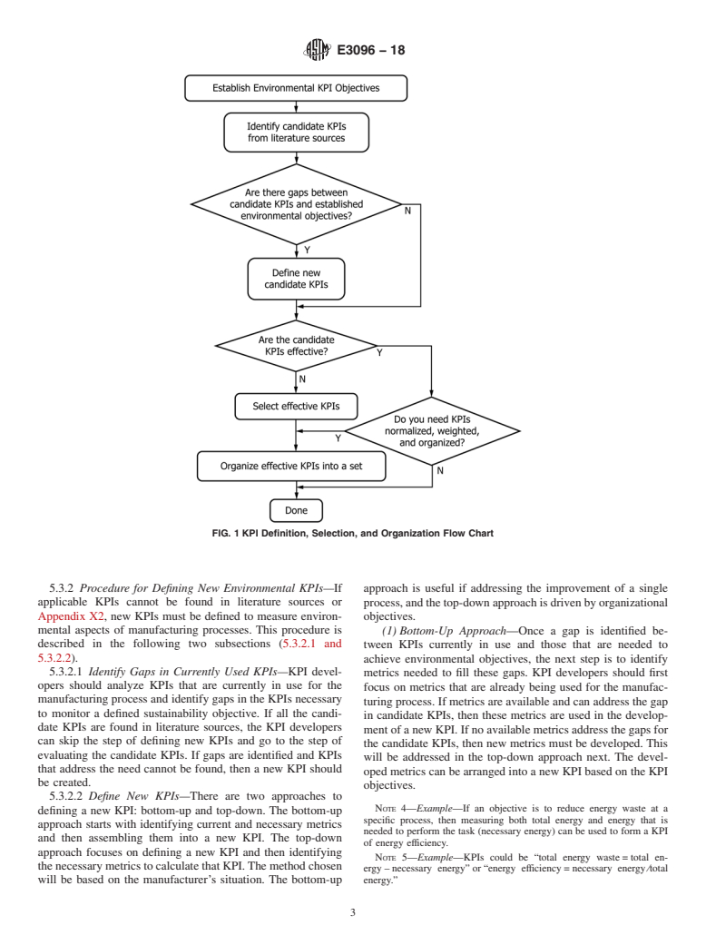 ASTM E3096-18 - Standard Guide for Definition, Selection, and Organization of Key Performance  Indicators for Environmental Aspects of Manufacturing Processes