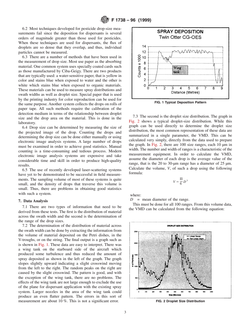 ASTM F1738-96(1999) - Standard Test Method for Determination of Deposition of Aerially Applied Oil Spill Dispersants