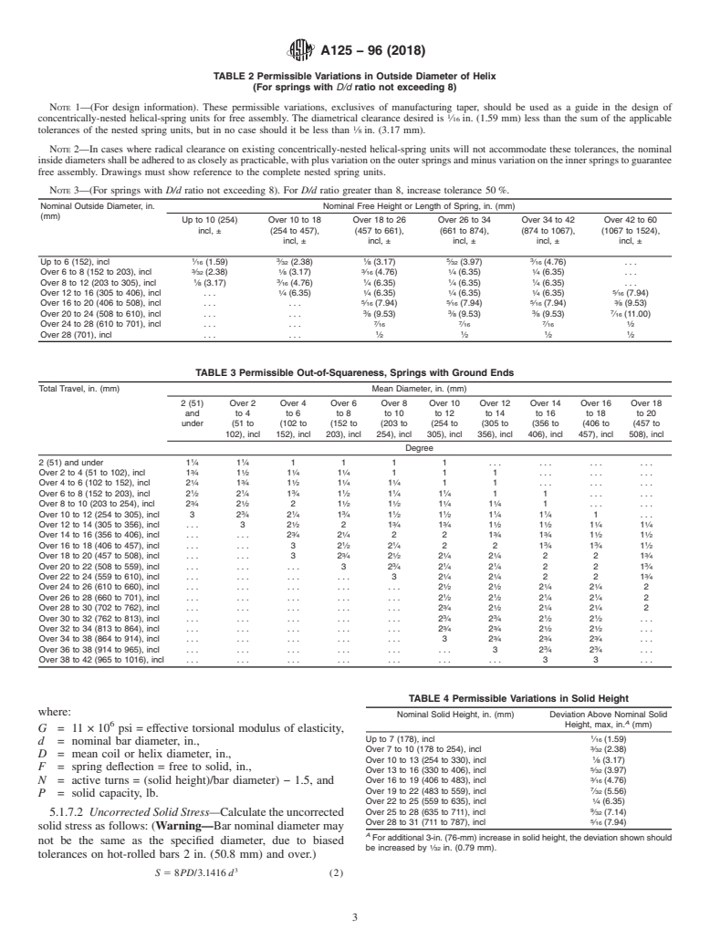 ASTM A125-96(2018) - Standard Specification for Steel Springs, Helical, Heat-Treated