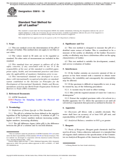 ASTM D2810-18 ASTM D2810-18 - Standard Test Method for pH of Leather - Page 1 preview