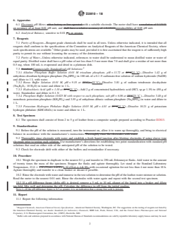 ASTM D2810-18 REDLINE ASTM D2810-18 - Standard Test Method for pH of Leather - Page 2 preview