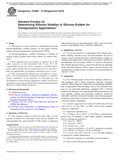 ASTM F2466-10(2018) ASTM F2466-10(2018) - Standard Practice for Determining Silicone Volatiles in Silicone Rubber for Transportation Applications - Page 1 preview
