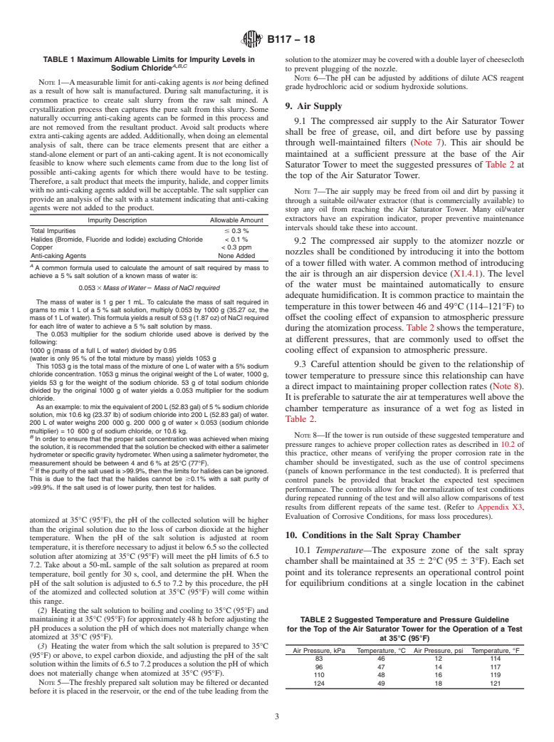 ASTM B117-18 - Standard Practice for  Operating Salt Spray (Fog) Apparatus