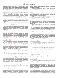 ASTM C1431-99(2018) ASTM C1431-99(2018) - Standard Guide for Corrosion Testing of Aluminum-Based Spent Nuclear Fuel in Support of Repository Disposal - Page 3 preview