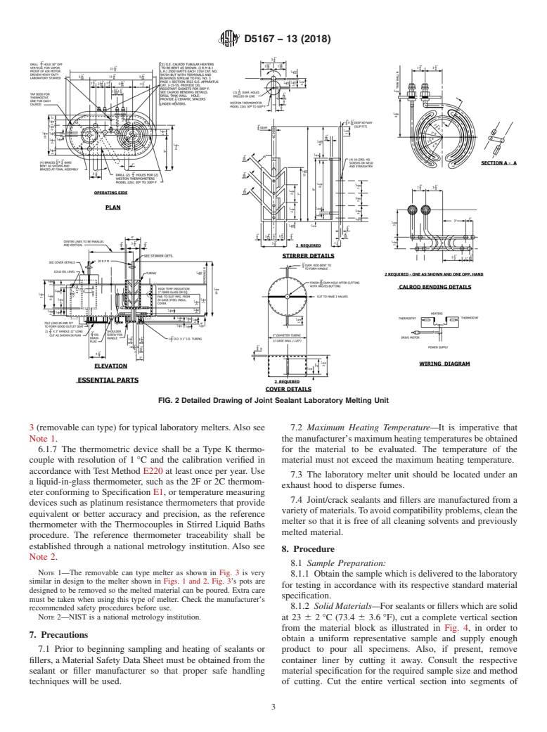 ASTM D5167-13(2018) - Standard Practice for Melting of Hot-Applied Joint and Crack Sealant and Filler for  Evaluation