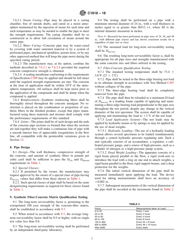 ASTM C1818-18 - Standard Specification for Synthetic Fiber Reinforced Concrete Culvert, Storm Drain, and  Sewer Pipe